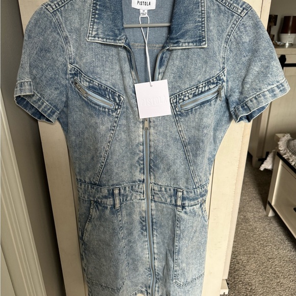 Brix Mini Denim Dress - Pistola - Picture 5 of 6